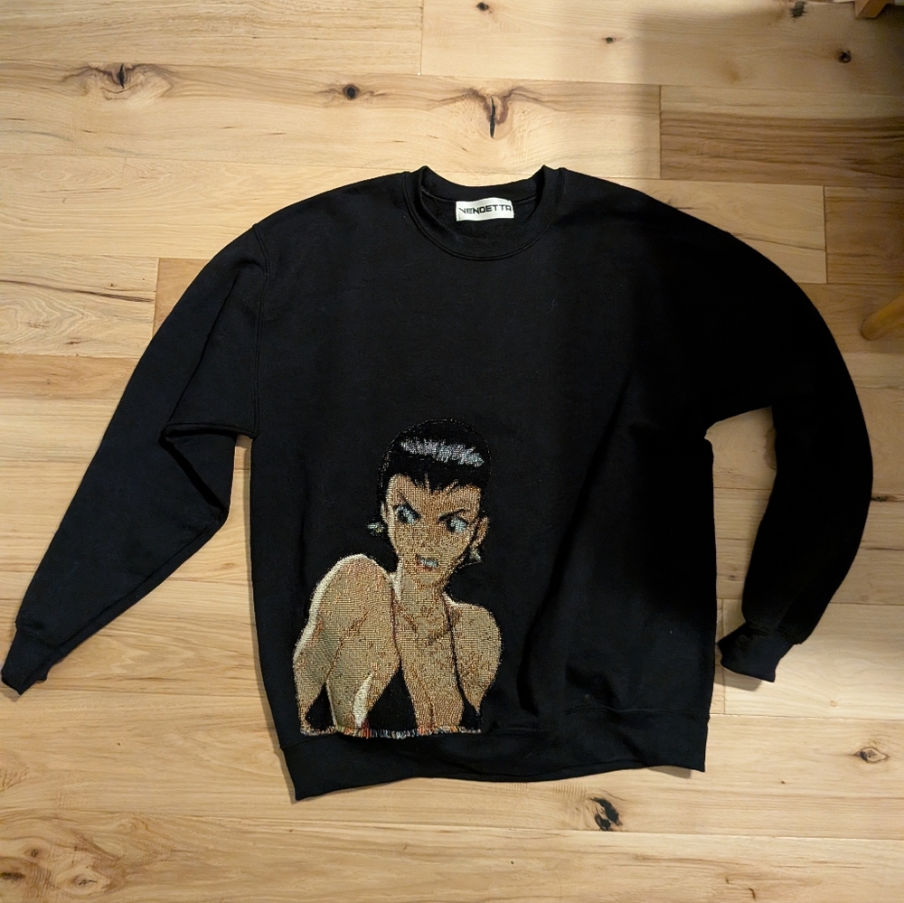 Vendetta VA-SS21-123 Black Faye Cowboy Bebop Tapestry Sweatshirt L